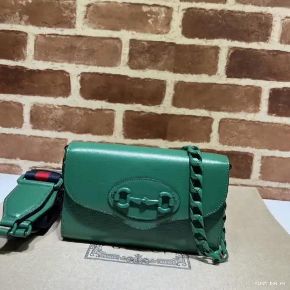 First bag ru Gucci small shoulder Horsebit 1955 bag 0616